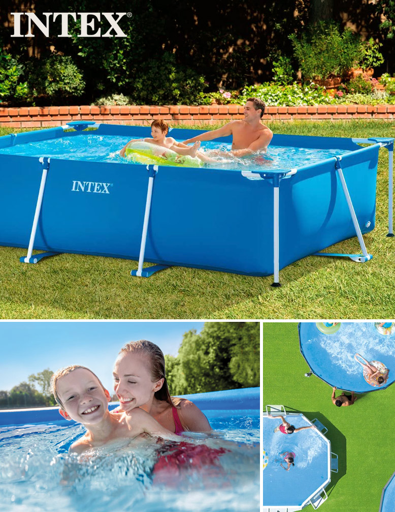 インテックス レクタングラフレームプール 260x160x65cm （INTEX