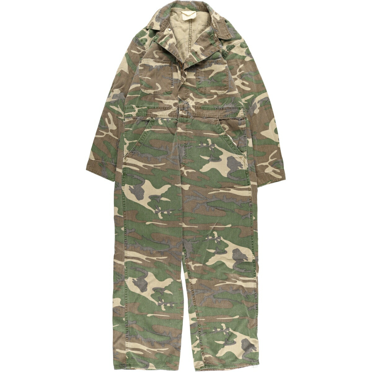 古着 70年代 ランガー Ranger 迷彩柄 ウッドランドカモ 長袖