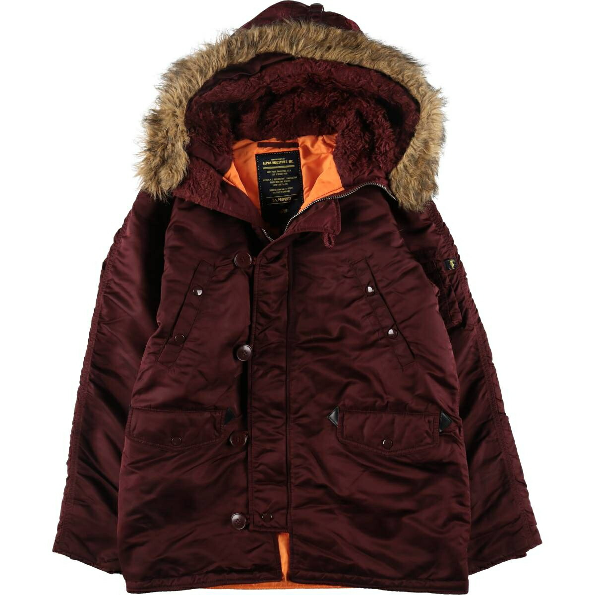 古着 民間品 アルファ ALPHA N-3Bタイプ 中綿入り ミリタリー フライト