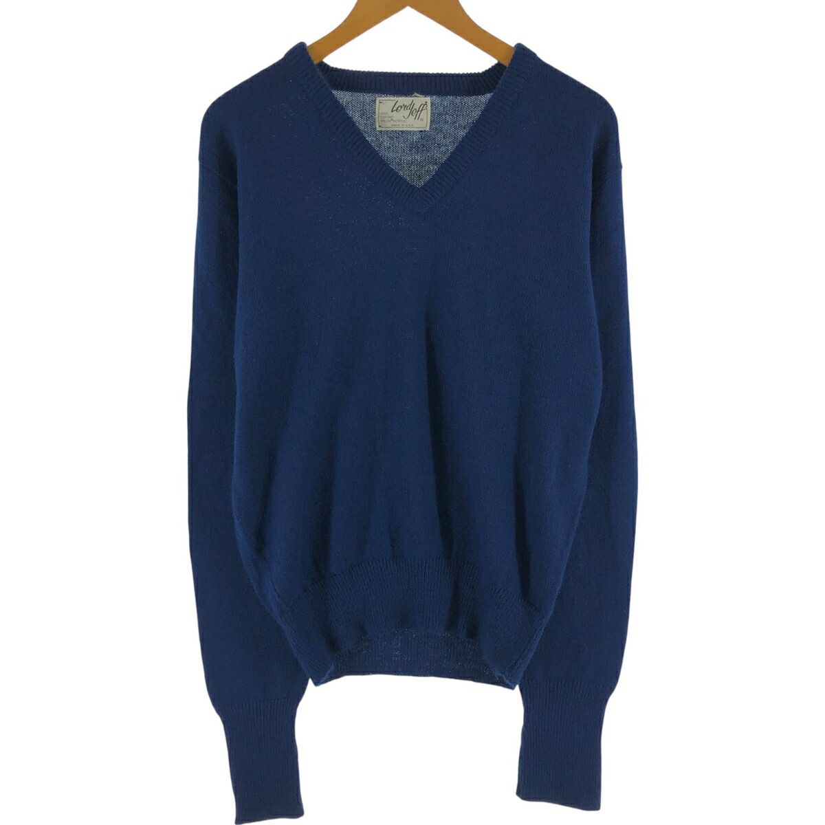 古着 ロードジェフ Lord Jeff Vネック アクリルニットセーター USA製