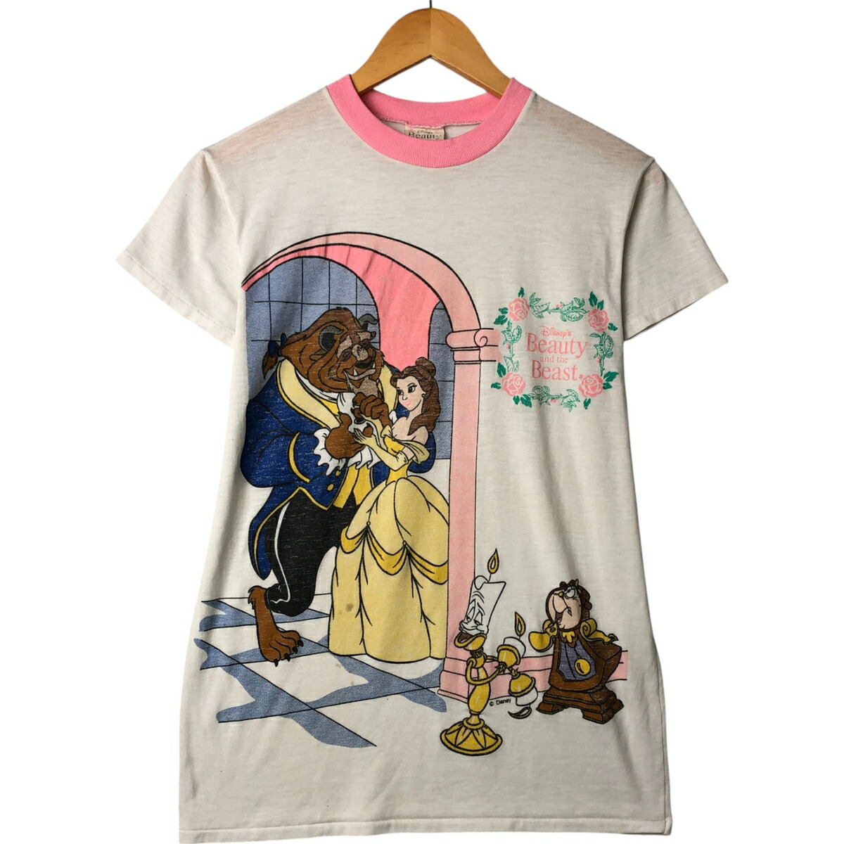 古着 90年代 GIGGLES BEAUTY AND THE BEAST 美女と野獣 大判プリント