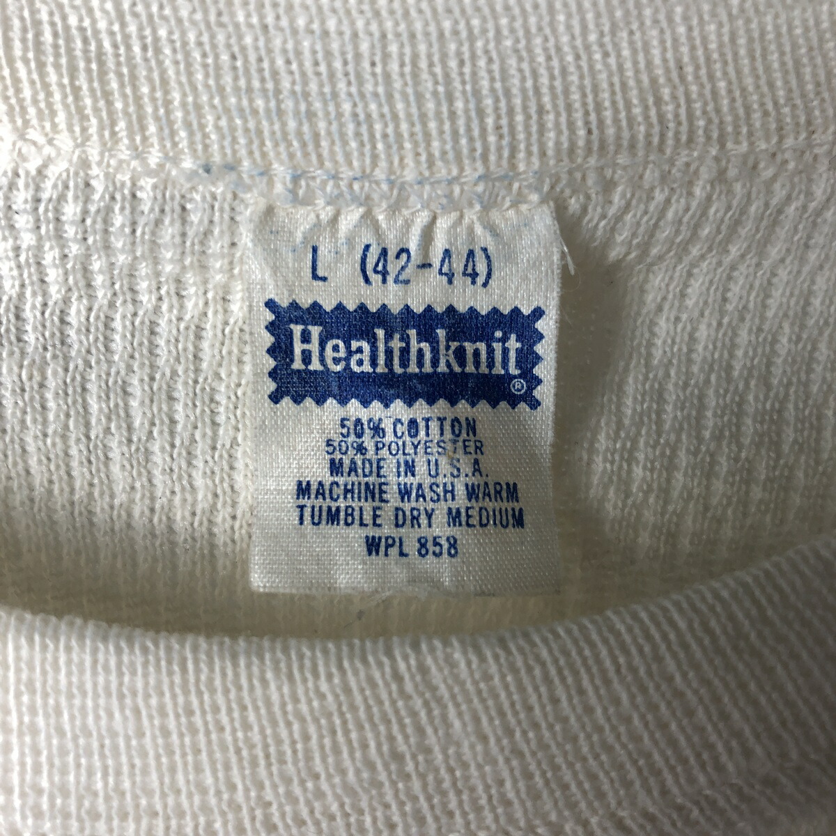 古着 70～80年代 Healthknit サーマルロンT ハニカム USA製 メンズL