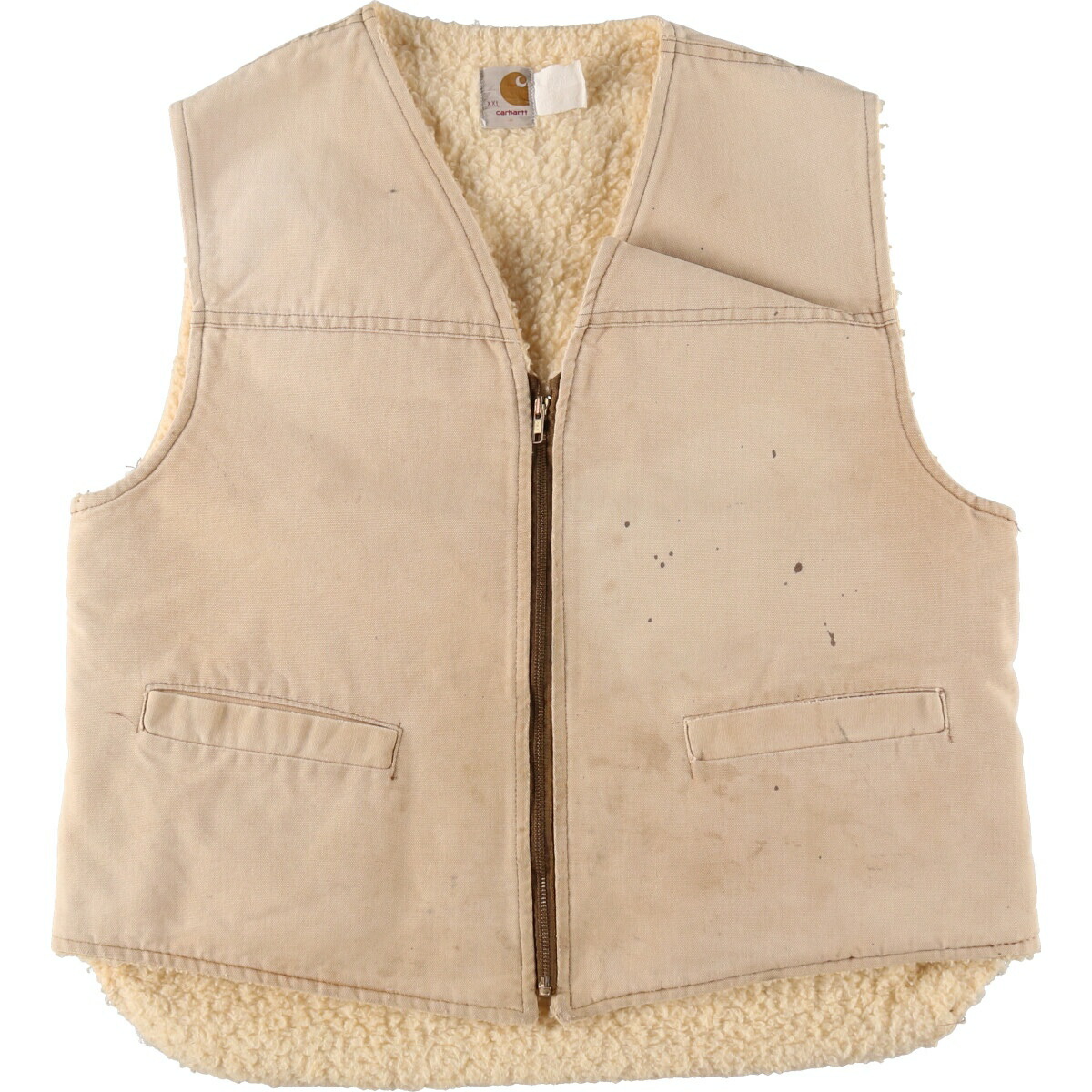 古着 70年代 カーハート Carhartt プリントタグ ダックベスト メンズ