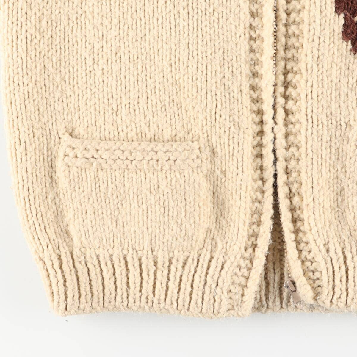 古着 70～80年代 UNKNOW 馬柄 カウチンセーター レディースM相当