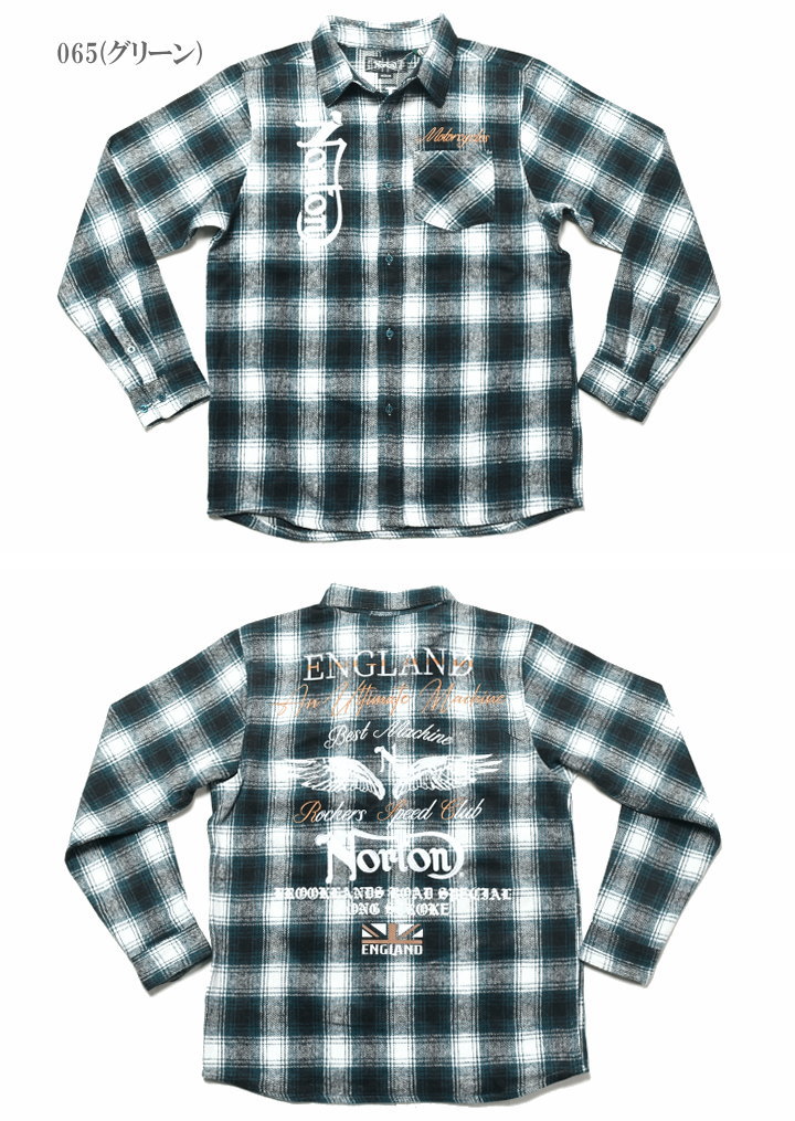 楽天市場】ノートン NORTON 長袖シャツ ウィング＆ドッグNORTONロゴ