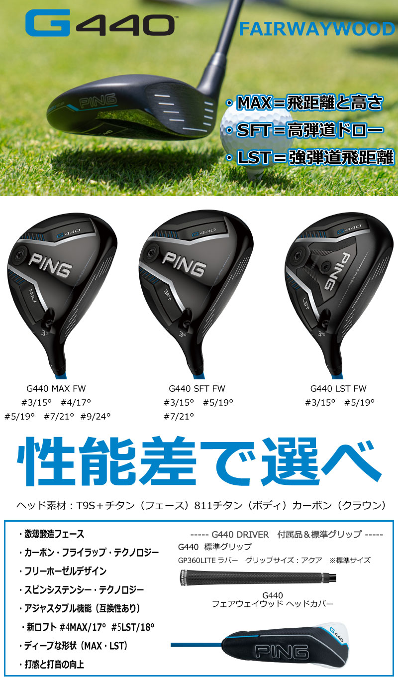 楽天市場】在庫品は直ぐに発送 ピン G440 フェアウェイウッド PING