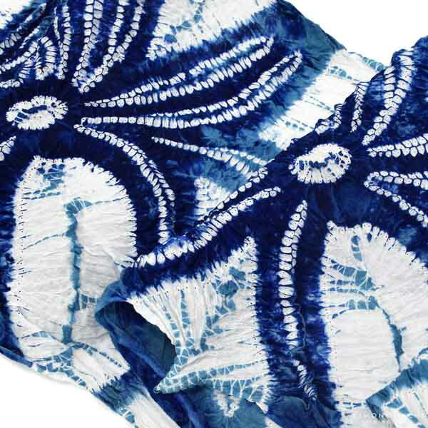 伝統工芸品 有松絞り 絞り浴衣反物「乱菊 藍色×紺」有松・鳴海絞 女性