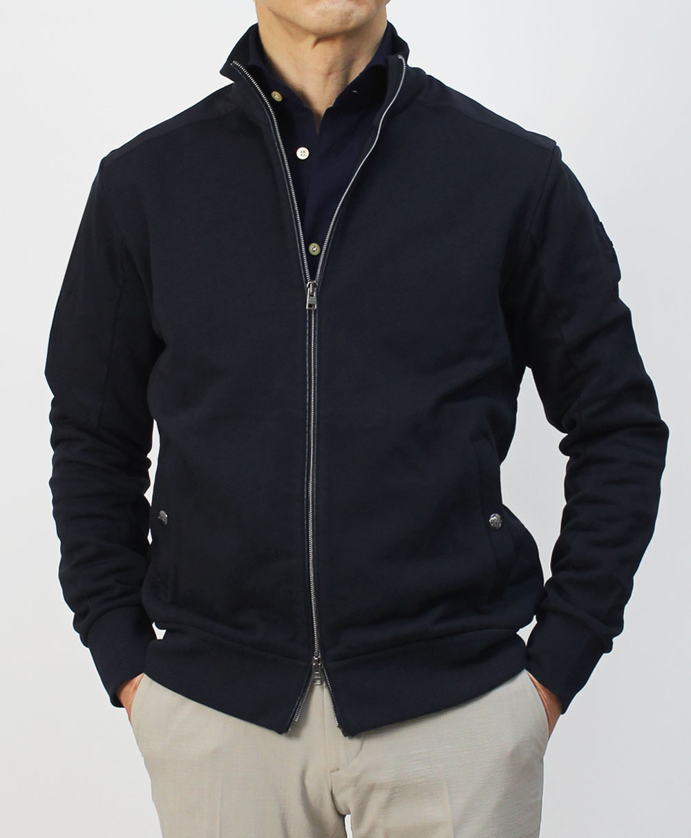 ヘルノ / HERNO / スウェット ブルゾン / スタンドカラー コットン