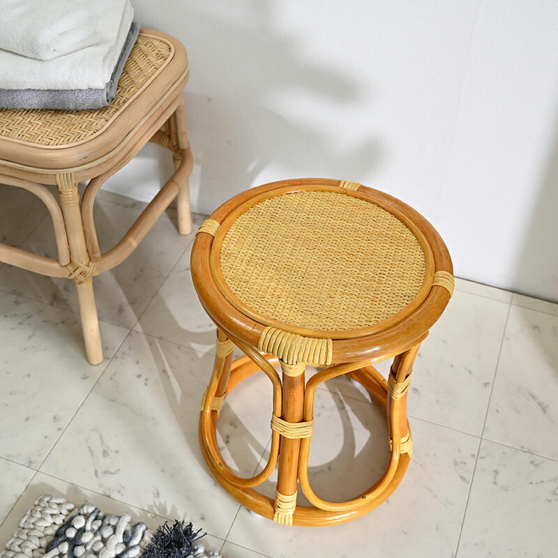 楽天市場】籐家具 スツール・チェア ラタン籐製いす 背もたれなし軽量