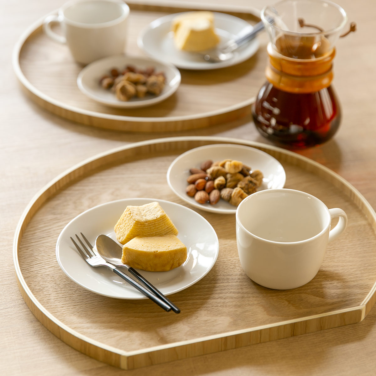 楽天市場】【レビュー特典付き】 お盆 36cm トレー 半月膳 半月盆 木製