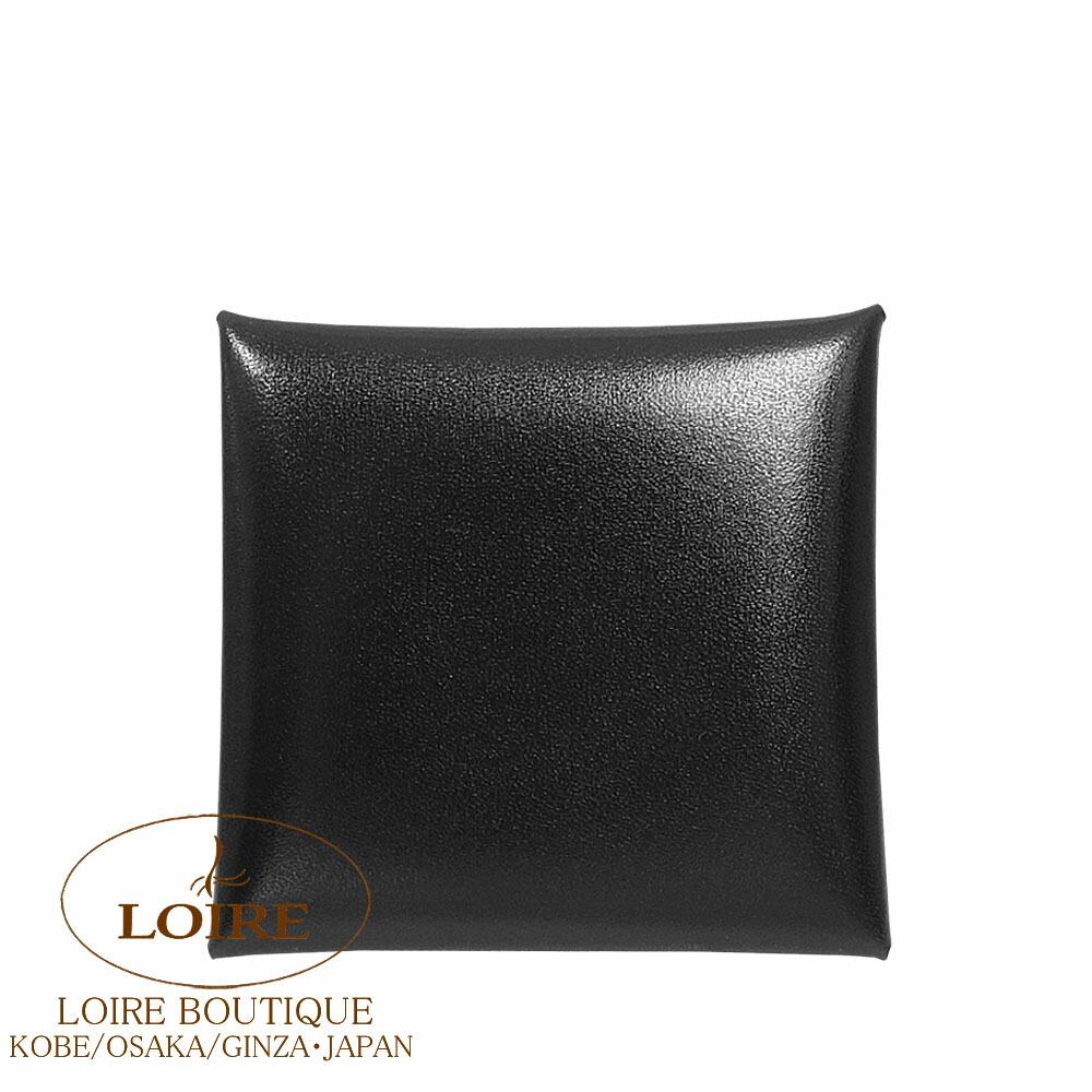 楽天市場】エルメス バスティア コインケース クロ ボックスカーフ