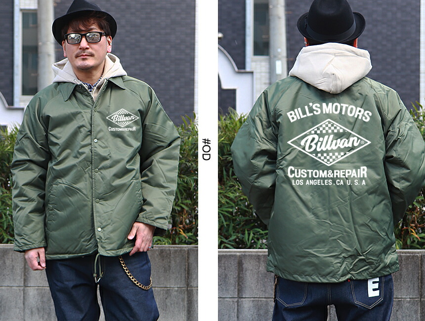 BILLVAN MOTORS 裏ボア・防寒 コーチジャケット ビルバン アメカジ