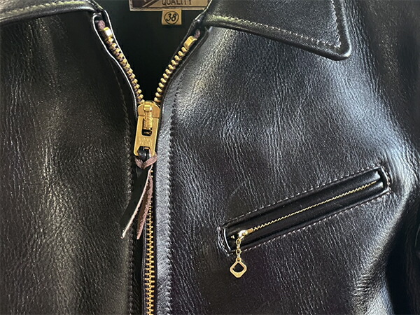 Y'2 LEATHER ワイツーレザー シングルライダース LSR-42 BLACK(TEA