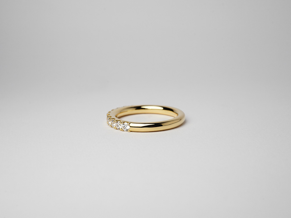 K18 ダイヤモンド ハーフ エタニティ リング 0.5ct
