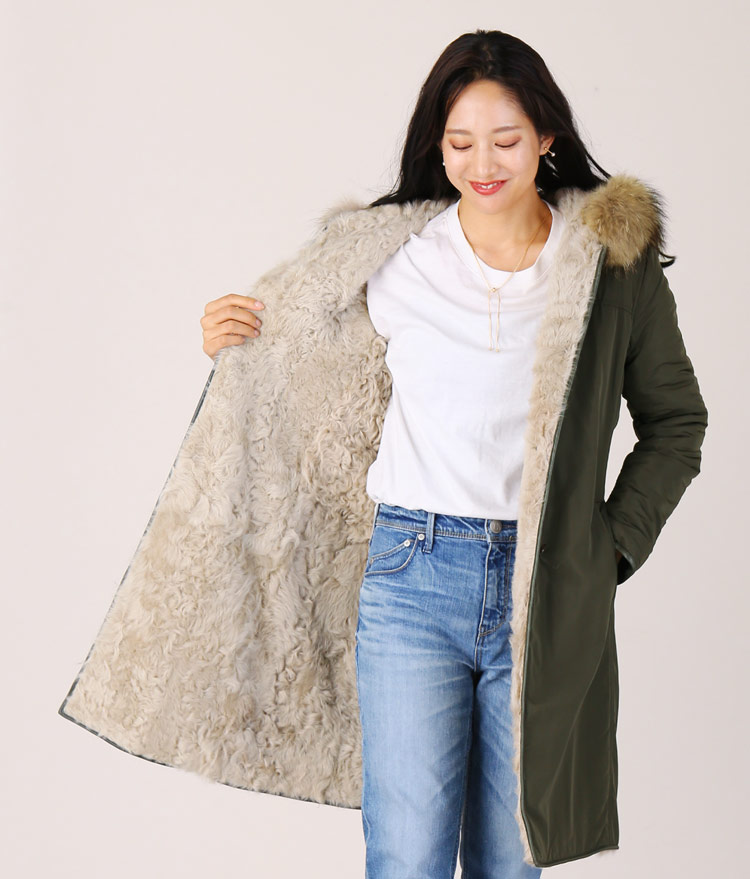 楽天市場】【期間限定価格】レディース モッズコート ラクーンファー