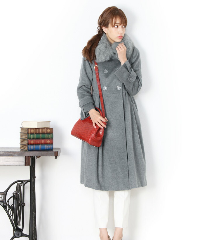 楽天市場】【10%offクーポン】カシミヤ ロング コート フォックス