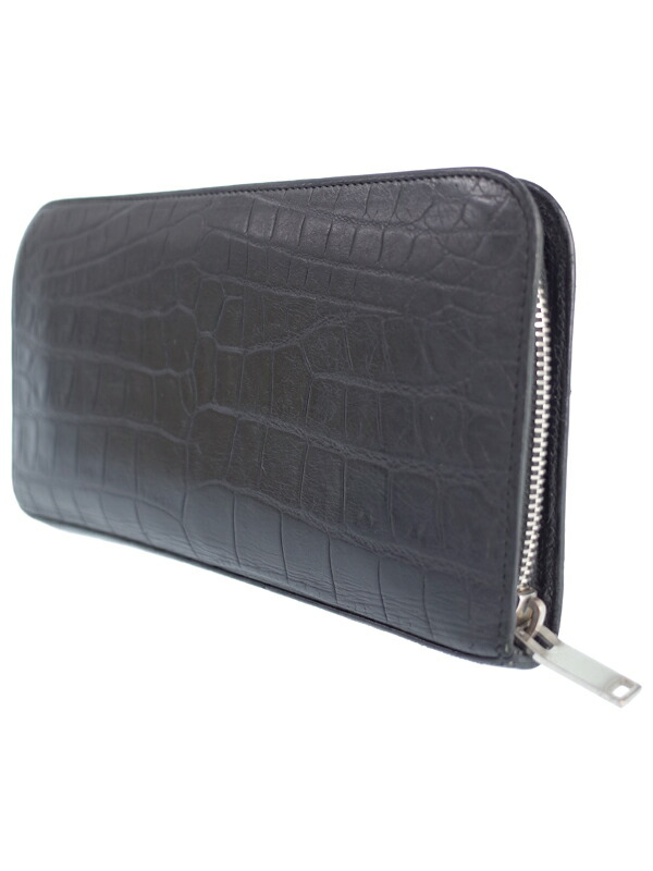 SAINT LAURENT PARIS】サンローランパリ『クロコ型押し フルジップ