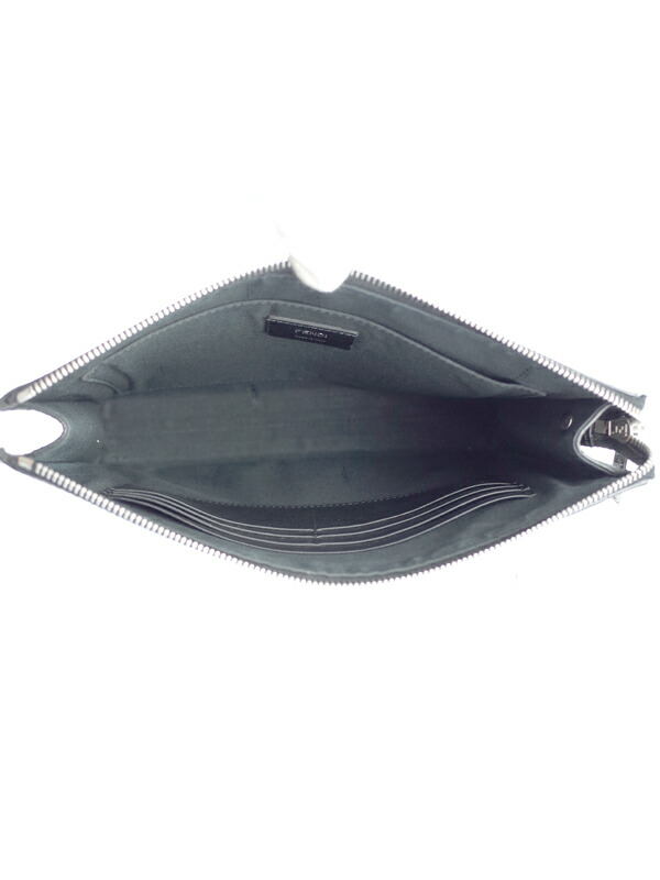 FENDI】フェンディ『ズッカ柄 レザー クラッチバッグ』7VA433 メンズ 1