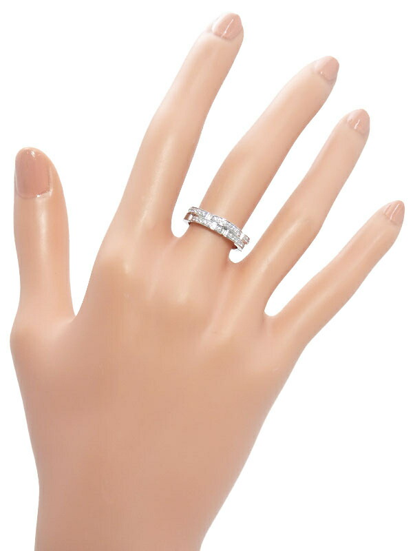 Cartier】【仕上済】カルティエ『K18WG マイヨンパンテール リング 2連