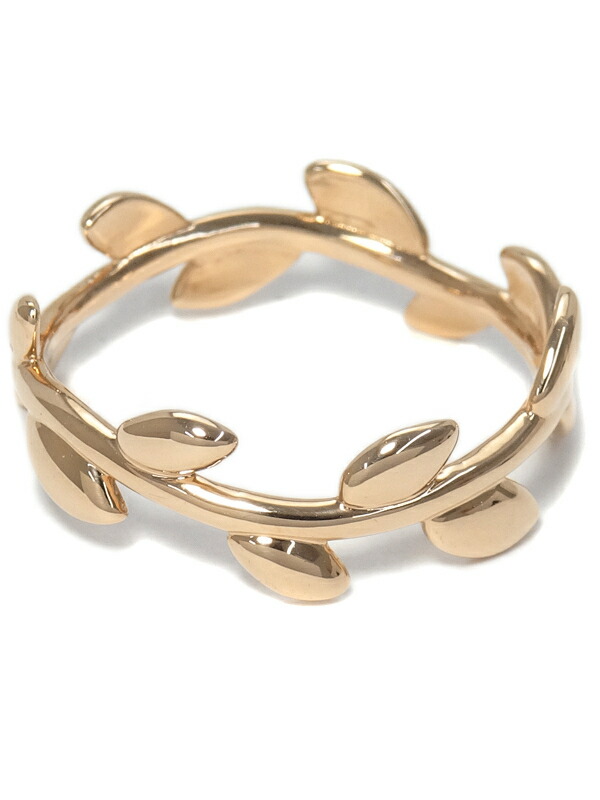 TIFFANY＆Co.】ティファニー『K18PG オリーブリーフ バンド リング