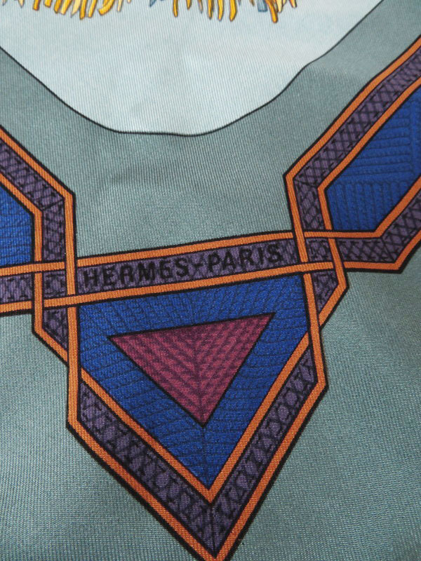 HERMES】【CUIRS DU DESERT】エルメス『カレ90 砂漠の革飾り