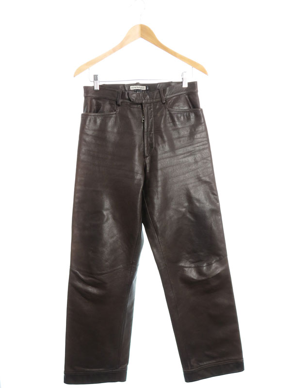 EMPORIO ARMANI】エンポリオアルマーニ『レザーパンツ size48』メンズ