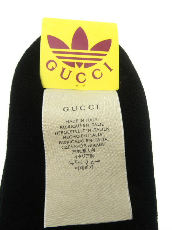 GUCCI】グッチ『アディダス ロゴ アンクルソックス sizeL 12』691868