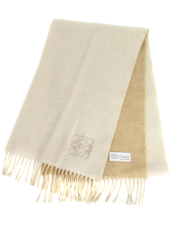 LOEWE】ロエベ『ロゴ アナグラム ウール×カシミヤ マフラー』メンズ