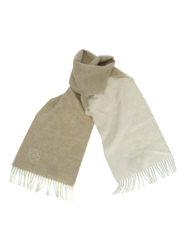 LOEWE】ロエベ『ロゴ アナグラム バイカラー マフラー』レディース