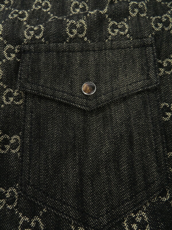 GUCCI】グッチ『GGジャカードデニム シャツ size52』669613 XDBUF