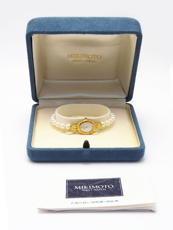 MIKIMOTO】ミキモト『パールブレスウォッチ』1E20-3041 レディース