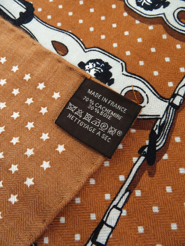 HERMES】エルメス『カレ140 カシミヤ×シルク 宮廷の馬具 HARNAIS DE