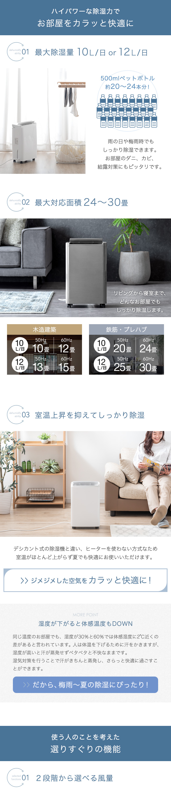 dショッピング |【即納】 衣類乾燥モード搭載 除湿機 コンプレッサー