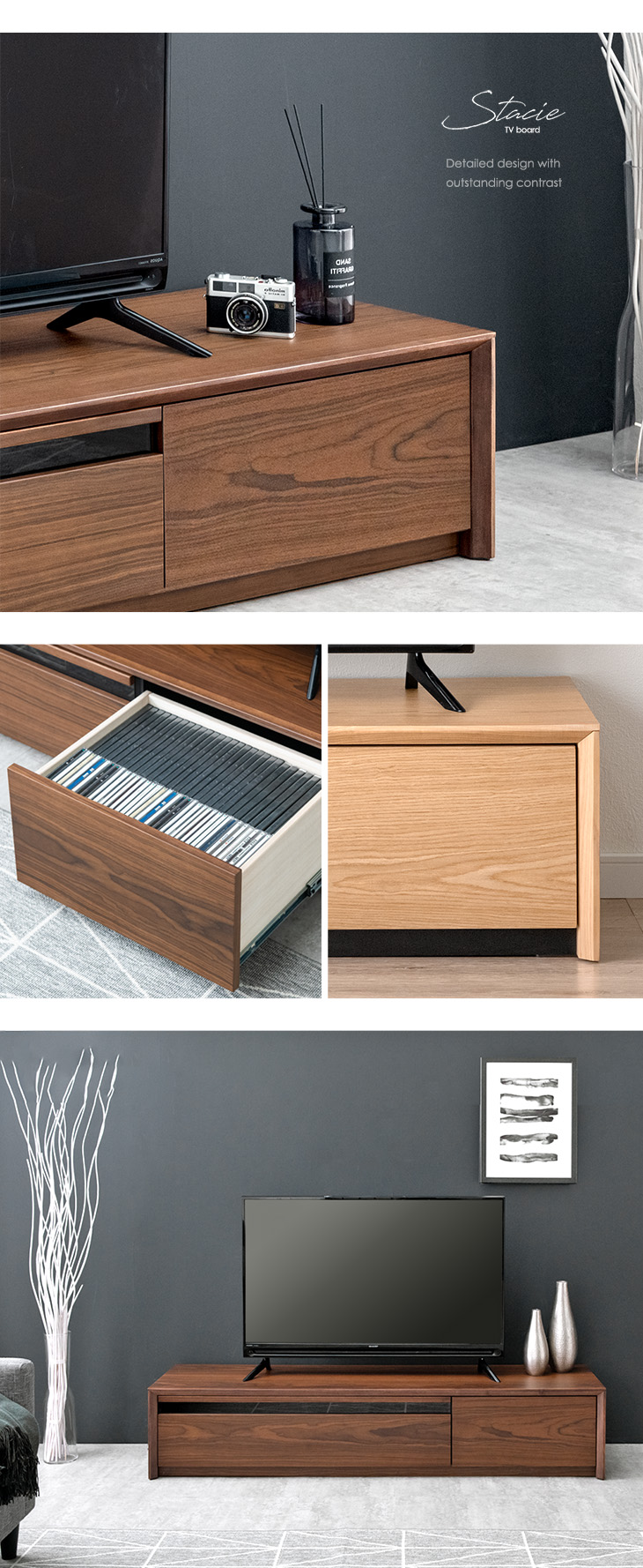 天然木 テレビ台 150cm 完成品 テレビボード 脚付き フラップ扉 引出し