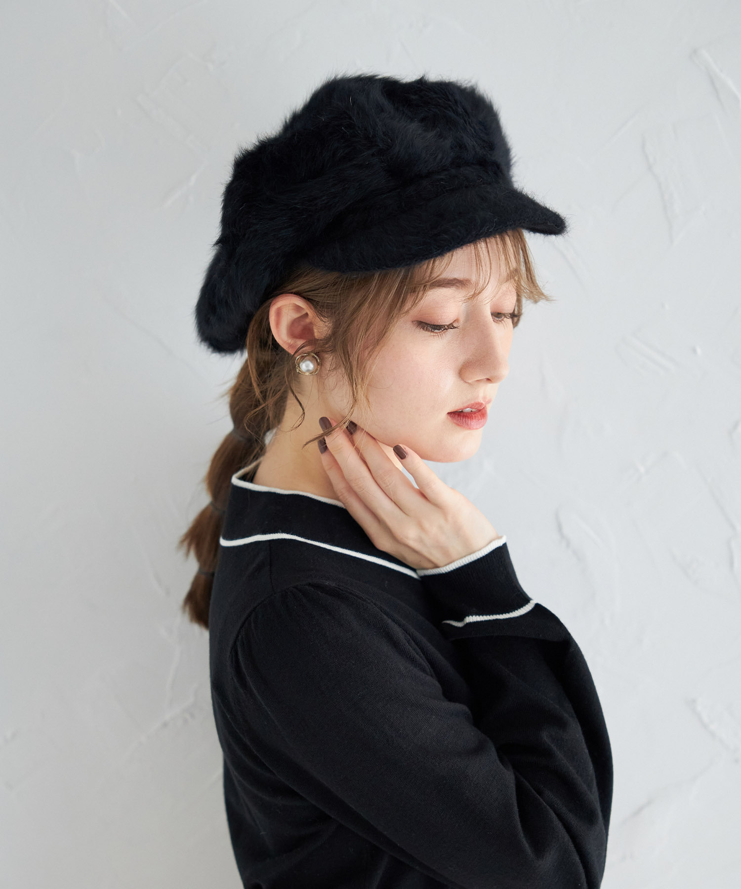 シャギーキャスケット