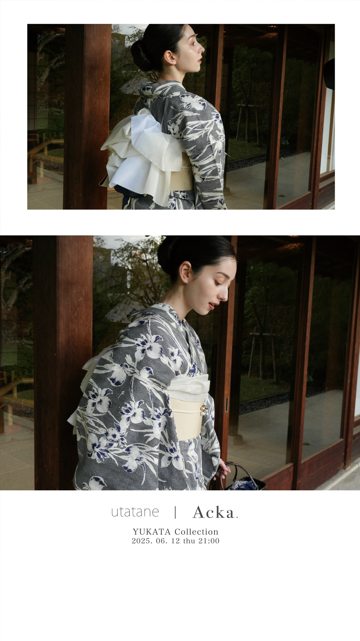 acka 浴衣・帯セット U utatane（ウタタネ）の「【utatane×Acka.】浴衣4点セット 菖蒲と糸菊