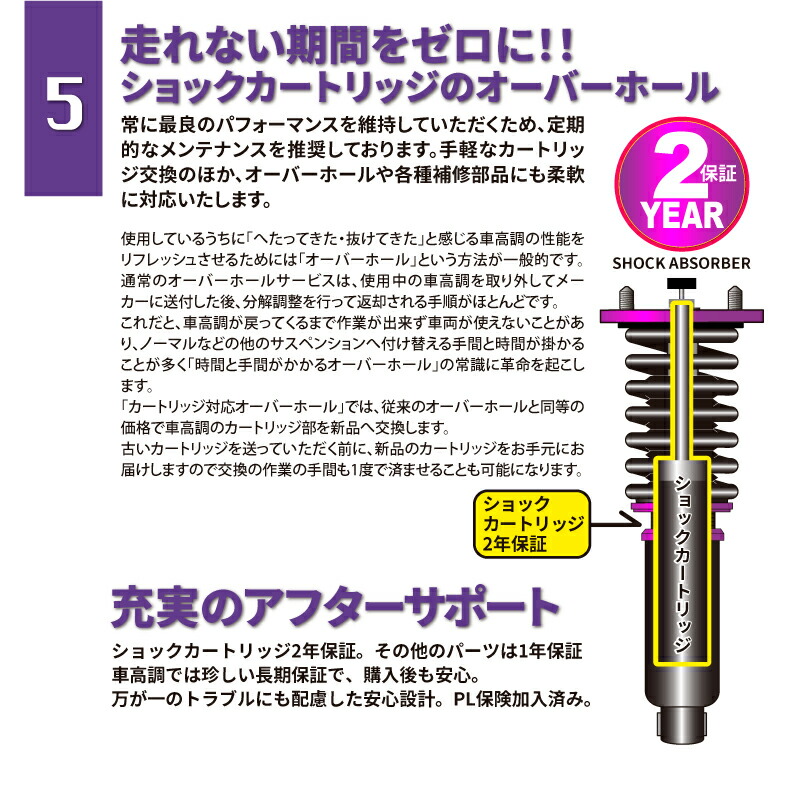 楽天市場】30系 プリウス 即納 2年保証 ARROWZ 車高調 ZVW30 全長調整