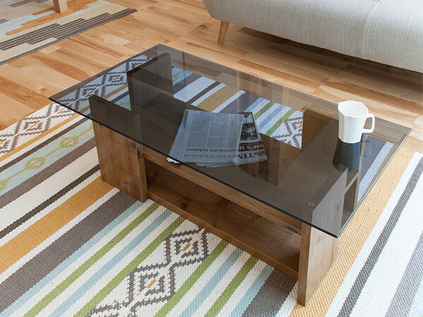 ユアサプライムス.com｜センターテーブル ガラス天板 ローテーブル