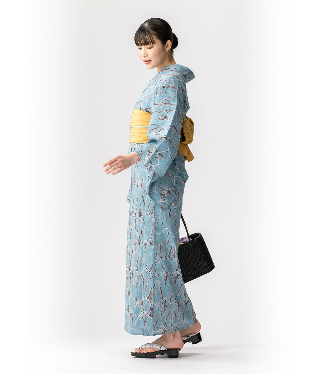 フリーサイズ】〔伝統的工芸品 有松・鳴海絞〕 浴衣 有松絞り 全行程