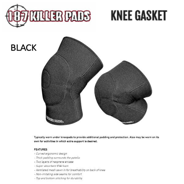 楽天市場】【187 KILLER PADS】187 キラーパッド KNEE GASKET ニー