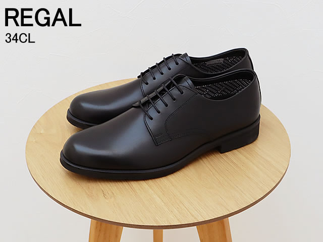 REGAL リーガル プレーントゥ 34CL BLACK ブラック GORE-TEX