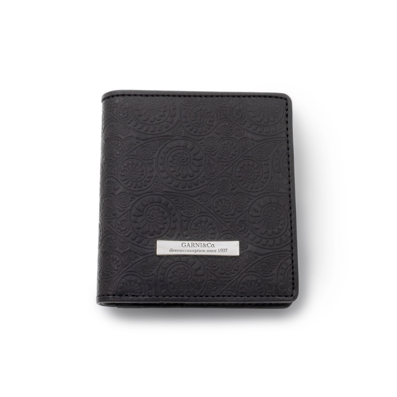 GARNI - Vine Pattern Mini Fold Wallet / ブラック | Tempt