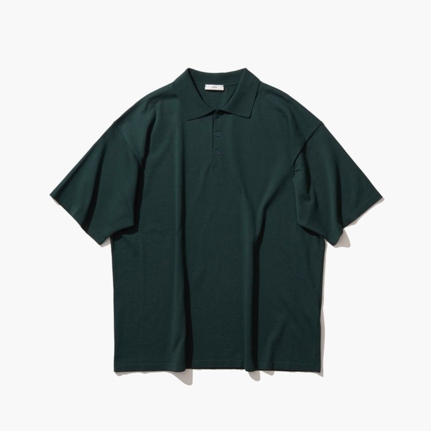 ATON - 【残り一点】Fresca Knit Crew Polo Knit | ACRMTSM ONLINE STORE