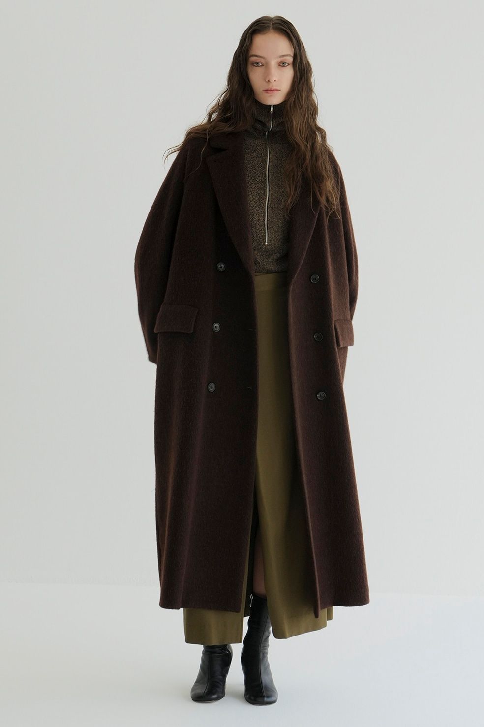 CLANE - ダブルウール ロングコート - DOUBLE WOOL LONG COAT - IVORY