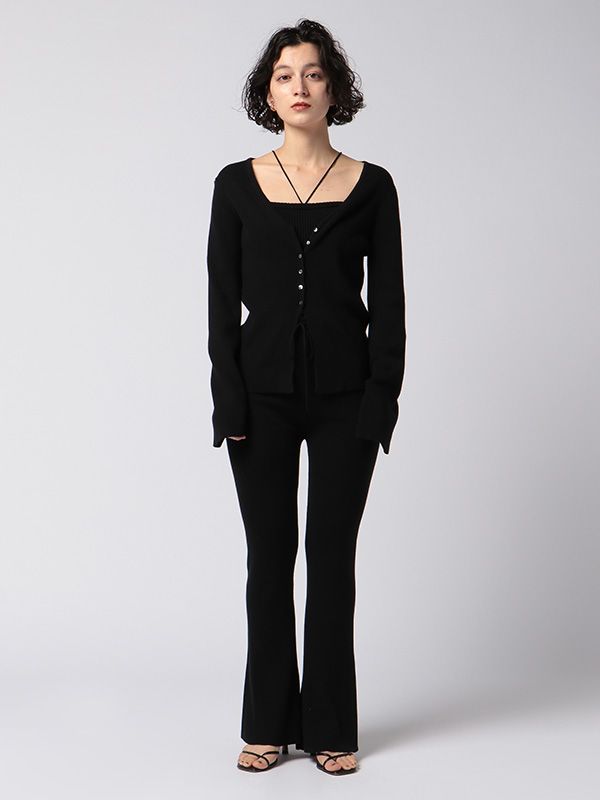 ETRE TOKYO - フレアリブニットレギンス - BEIGE | ADDICT WEB SHOP