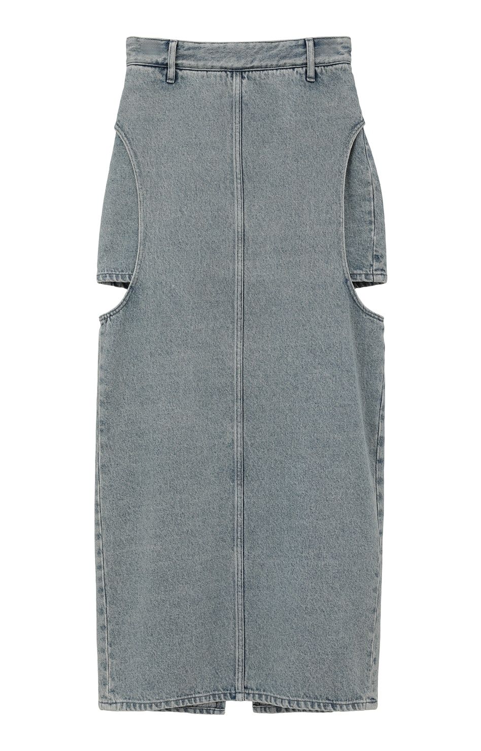 CLANE - サークルカット レイヤード デニムスカート - CIRCLE CUT