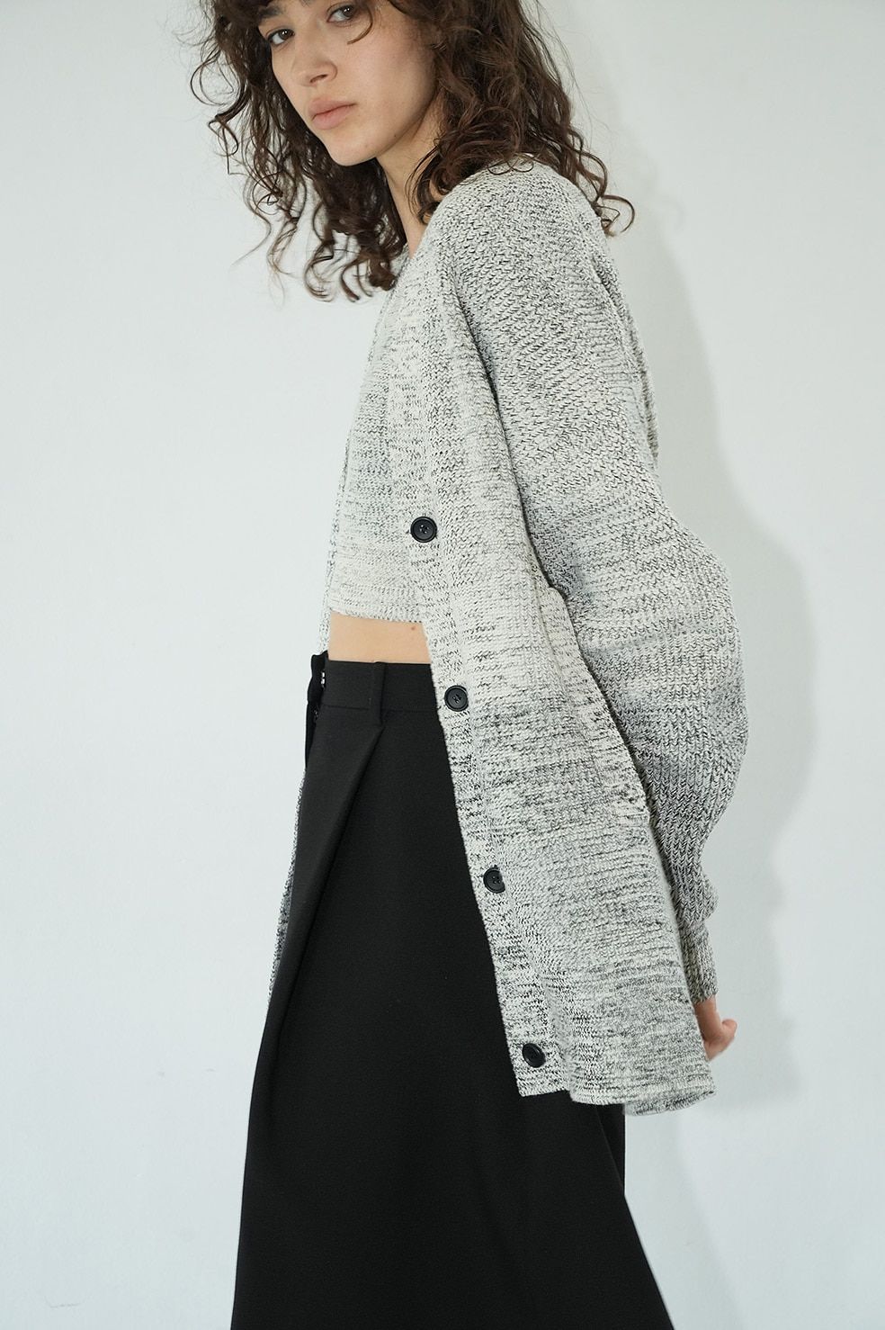 CLANE - BUSTIER SET KNIT CARDIGAN - MIX - カーディガン ショート