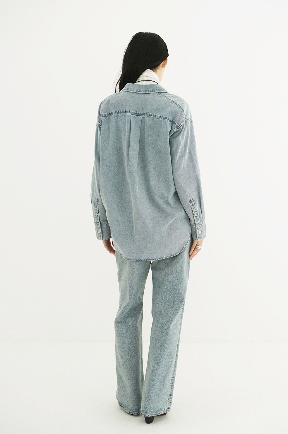 CLANE - コンパクトデニムシャツ | COMPACT DENIM SHIRTS (ICE BLUE