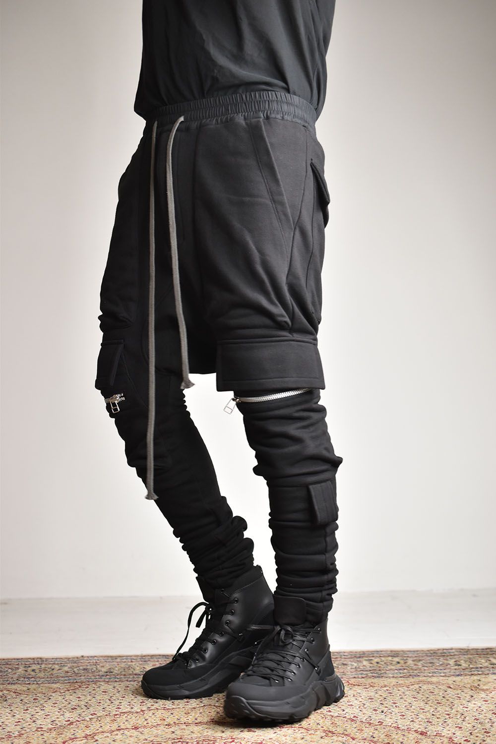 A.F ARTEFACT - Side Zip Sweat Sarouel Pants
