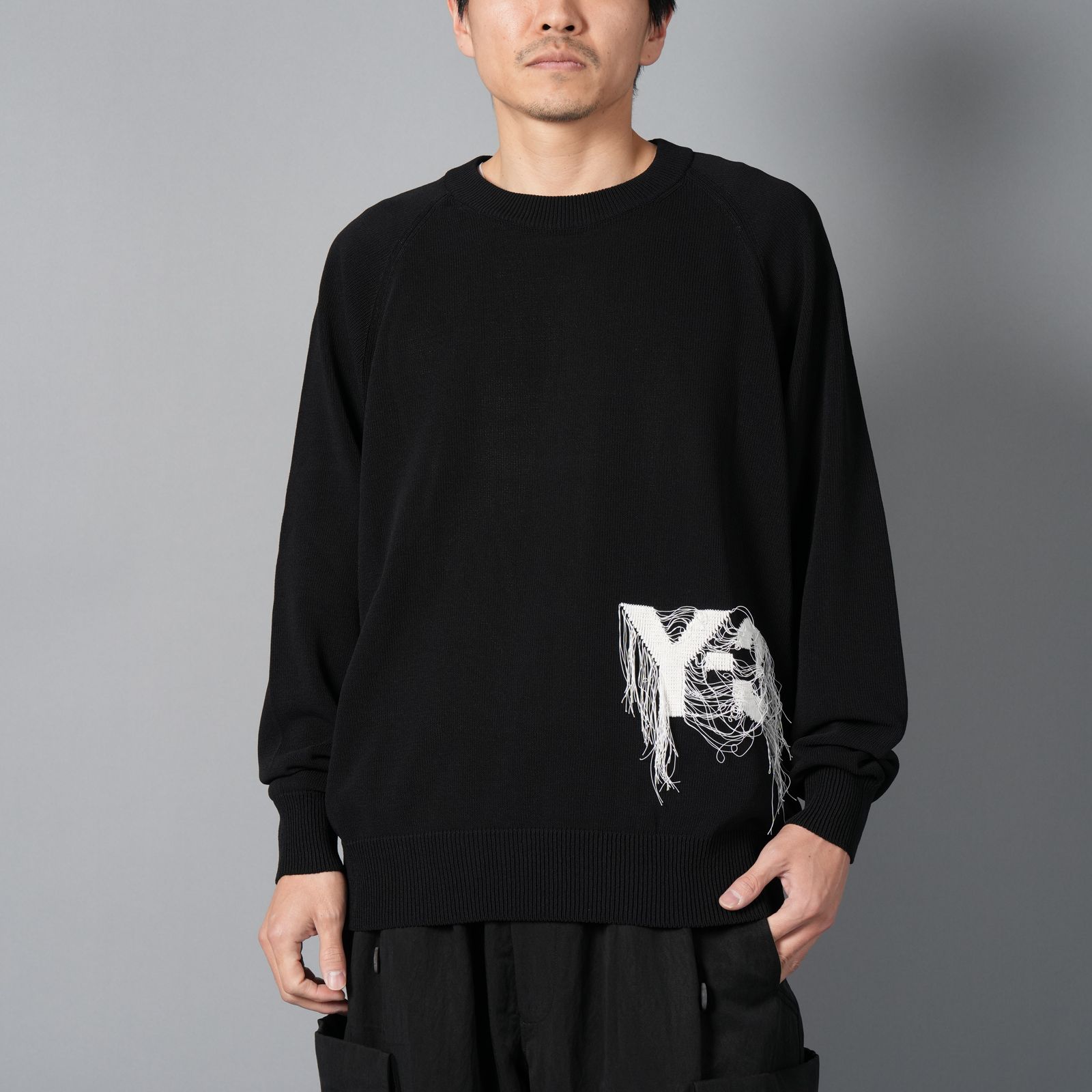 Y-3 - 【ラスト1点】Y-3 Logo Knit Crew Sweatshirt / ニットセーター